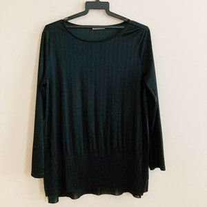 Zara Black Flowy Tunic Top - Size M